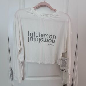 Lululemon New Athletica White Crop Sweatshirt